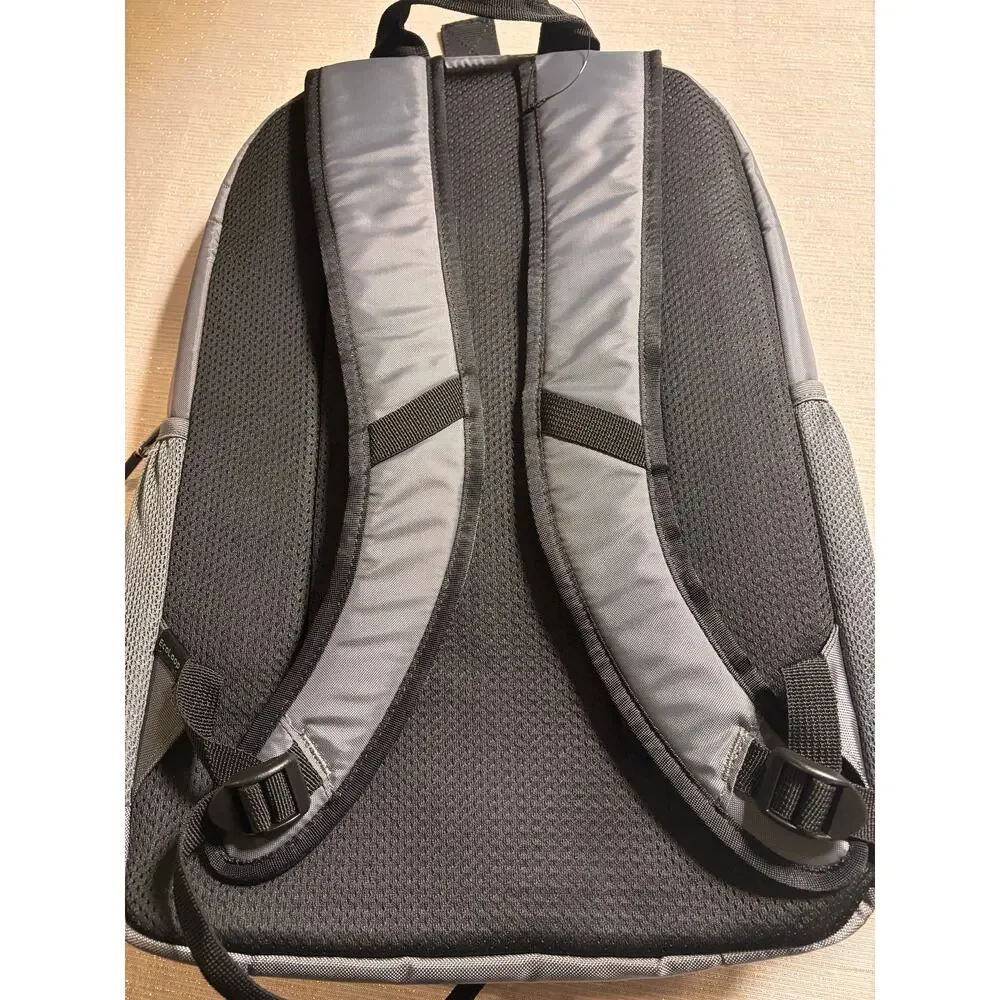 NEW Gray Silver Dell Laptop Bag Bookbag Backpack Internal Compartments Pockets!